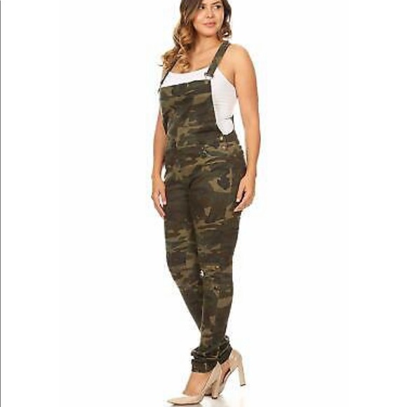 Vella Jean Denim - Women's Jumpsuit Distressed Stretch Denim Jeans